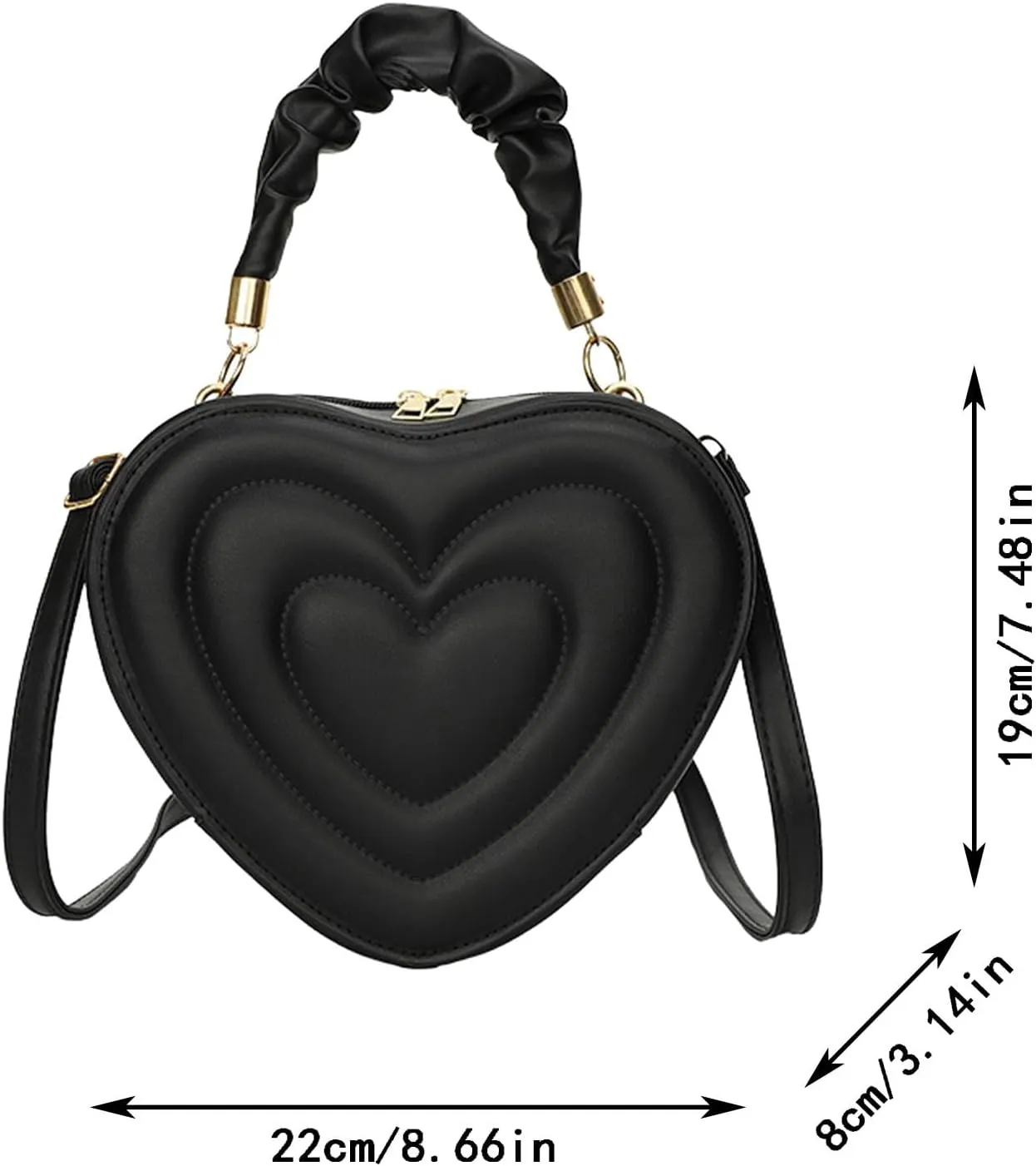 Women Shoulder Bags Fashion New Pattern Love Shaped Cute Casual Daily Carrying Bag over Shoulder Bag (Khaki, One Size)