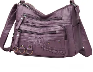 Women Shoulder Handbag Roomy Multiple Pockets Bag Ladies Crossbody Purse Fashion Tote Top Handle Satchel