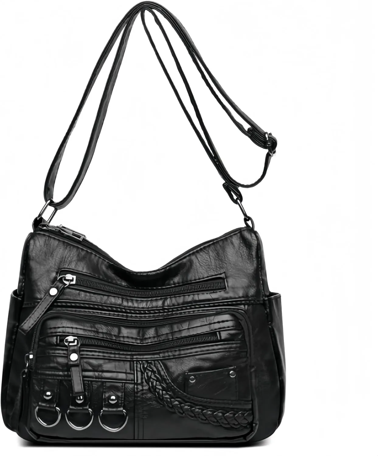 Women Shoulder Handbag Roomy Multiple Pockets Bag Ladies Crossbody Purse Fashion Tote Top Handle Satchel