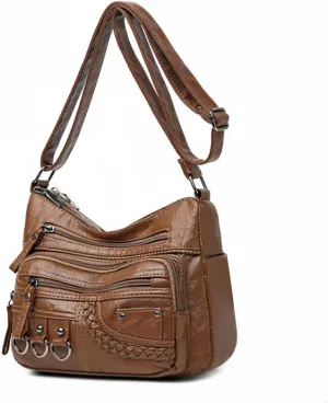 Women Shoulder Handbag Roomy Multiple Pockets Bag Ladies Crossbody Purse Fashion Tote Top Handle Satchel