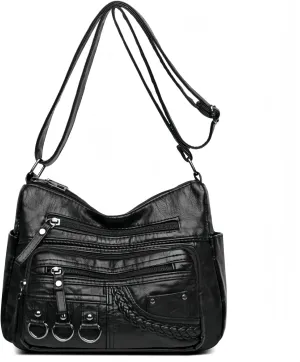 Women Shoulder Handbag Roomy Multiple Pockets Bag Ladies Crossbody Purse Fashion Tote Top Handle Satchel