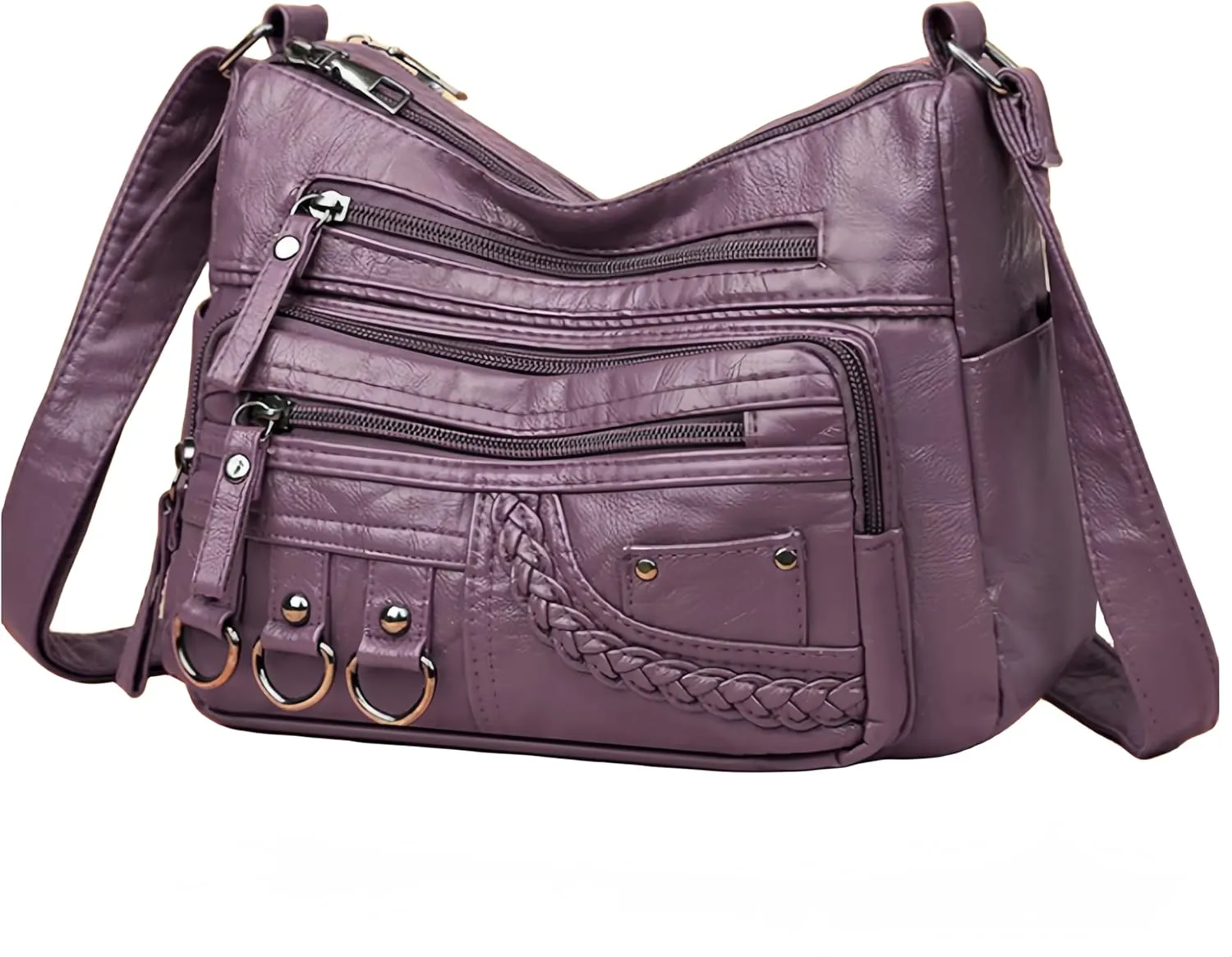 Women Shoulder Handbag Roomy Multiple Pockets Bag Ladies Crossbody Purse Fashion Tote Top Handle Satchel