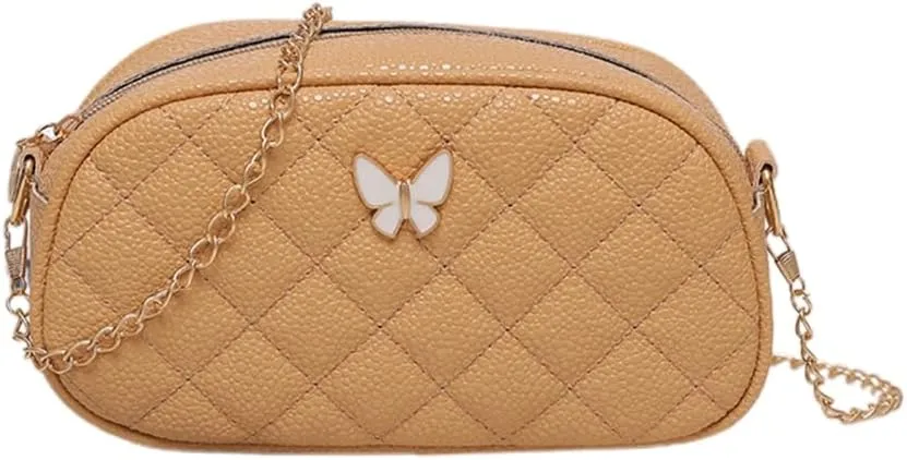 Women Small Crossbody Quilted Bag PU Leather Shoulder Bag Female All-matching Casual Satchel Bag