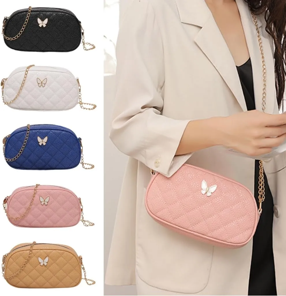 Women Small Crossbody Quilted Bag PU Leather Shoulder Bag Female All-matching Casual Satchel Bag