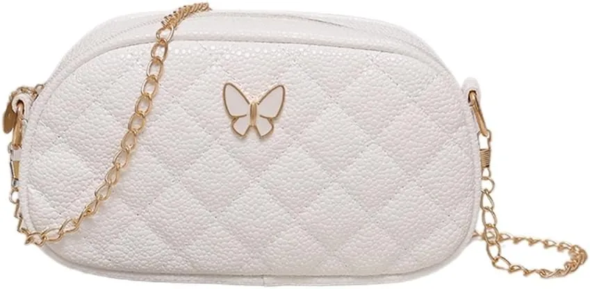 Women Small Crossbody Quilted Bag PU Leather Shoulder Bag Female All-matching Casual Satchel Bag