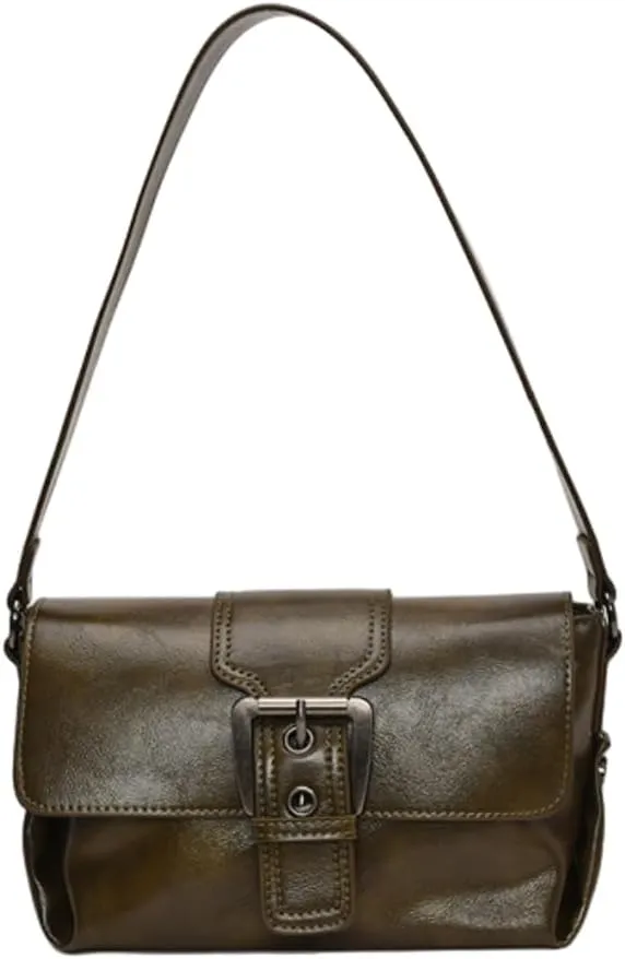 Women Stylish Shoulder Bag Crossbody Bag Retro Underarm Bag Small Square Bag Chic Satchel Purse Tote Bag Commuter Bag