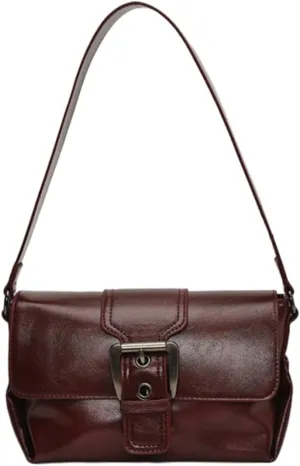 Women Stylish Shoulder Bag Crossbody Bag Retro Underarm Bag Small Square Bag Chic Satchel Purse Tote Bag Commuter Bag