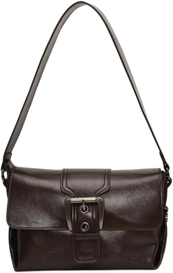 Women Stylish Shoulder Bag Crossbody Bag Retro Underarm Bag Small Square Bag Chic Satchel Purse Tote Bag Commuter Bag