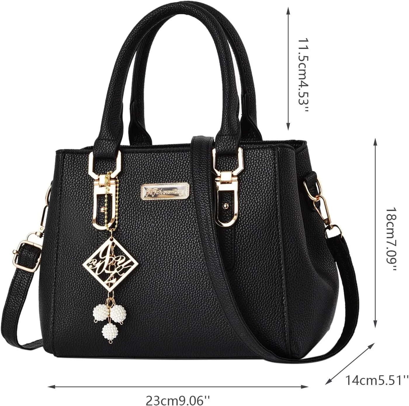Womens Handbags PU Leather Zipper Tote Bag Purse Roomy Trendy Top Handle Satchel Messenger Shoulder Bags
