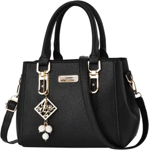 Womens Handbags PU Leather Zipper Tote Bag Purse Roomy Trendy Top Handle Satchel Messenger Shoulder Bags
