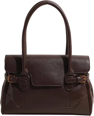 Women's Large Capacity Tote Bags and Handbags,Female Purses Quilted Versatile Crossbody Bags Satchel Bags Dark Brown