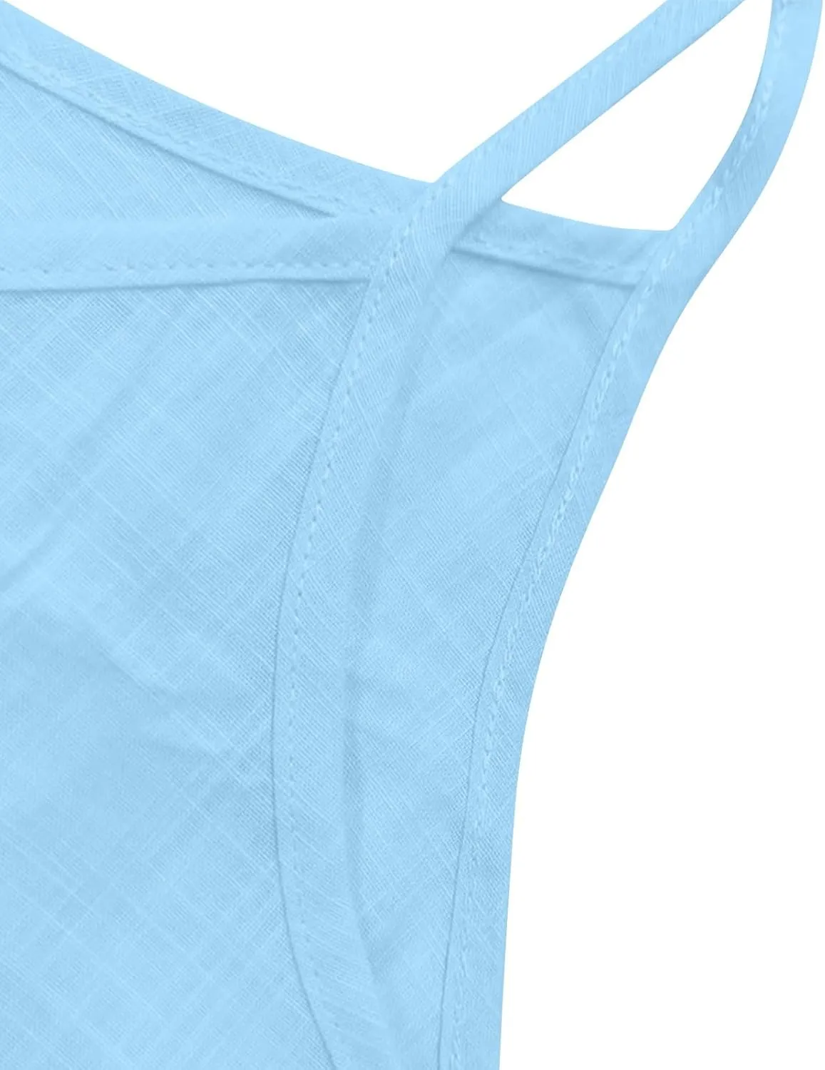 Womens Linen Tank Top Sleeveless Spaghetti Strap Top Casual Solid Color Tops Dressy Fashion Tops Summer Flowy Tank Top