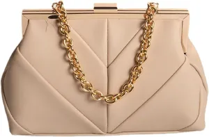 Womens Pleated Evening Clutch Purse Chic Tote Bags Soft Shoulder Crossbody Bag Handbag with Chain Dinner Party Wedding