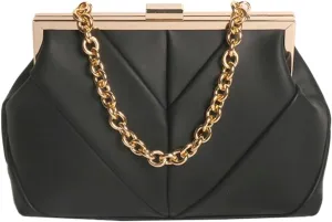 Womens Pleated Evening Clutch Purse Chic Tote Bags Soft Shoulder Crossbody Bag Handbag with Chain Dinner Party Wedding