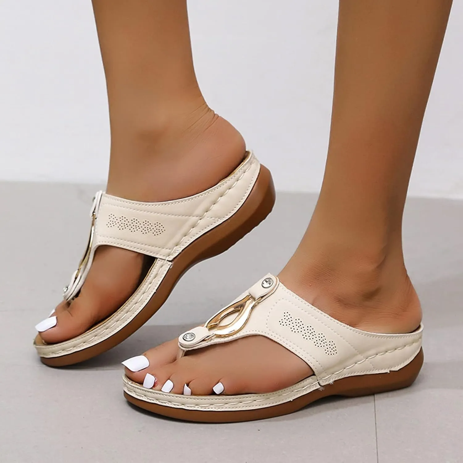 Womens Recovery Sandals with Orthotic Arch Support Comfortable Walking Slides Thick Cushion Footwear for Plantar Fasciitis Summer Outdoor Use