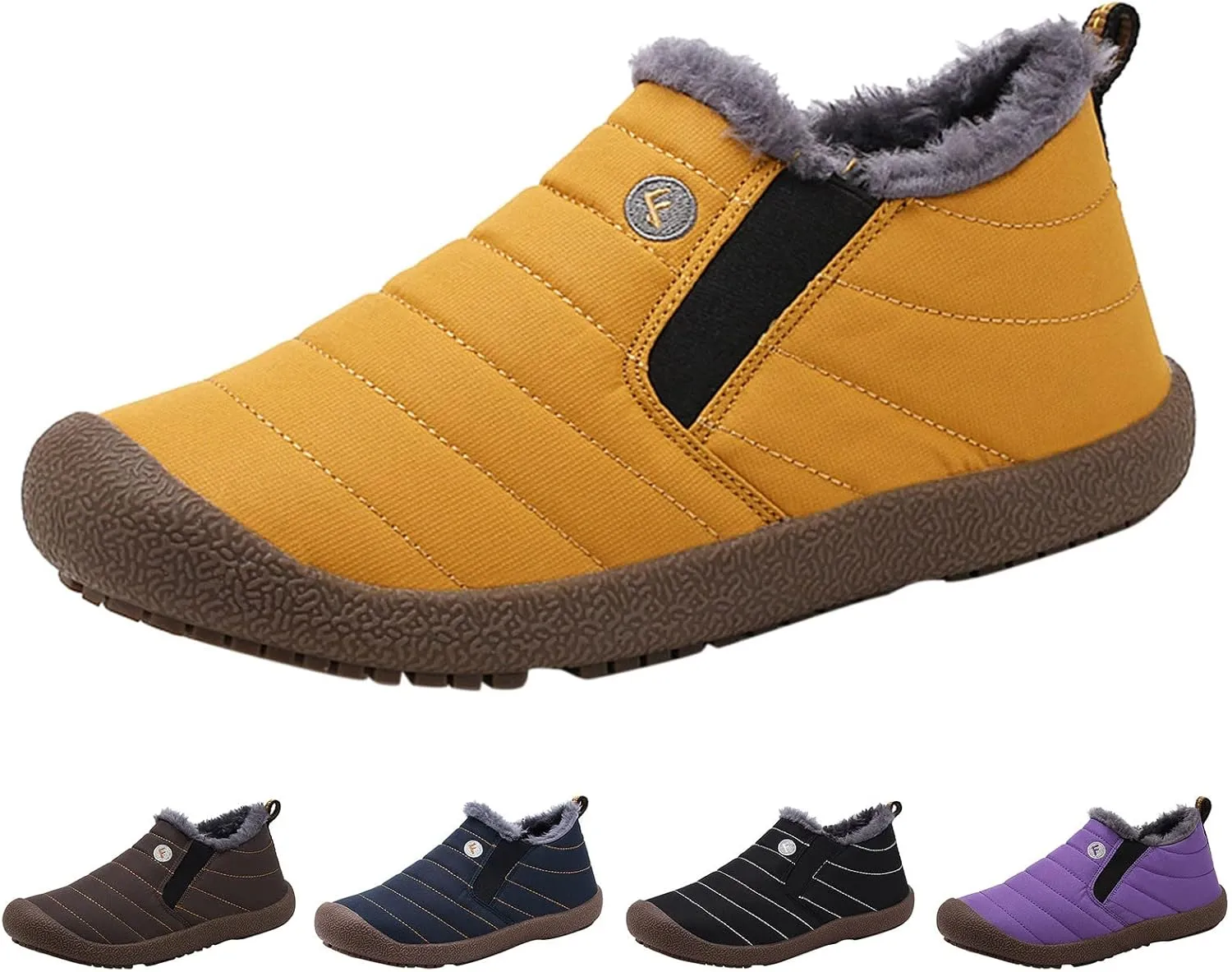 Womens Snow Boots Slip ons Women's Waterproof Winter Snow Boots Women's Black Leather Winter Boots Outdoor Boots Women Warm Botas Para La Nieve Para Mujer