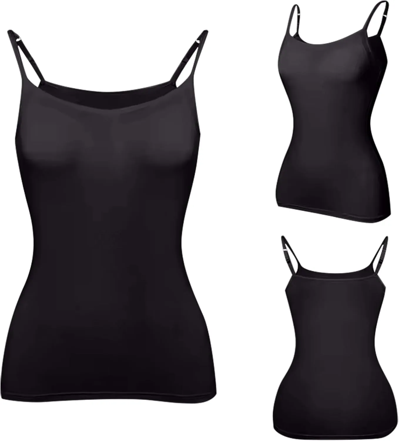Womens Tank Tops with Built in Bras Adjustable Spaghetti Strap Cami Tops Workout Shelf Bra Tank Top Basic Undershirts