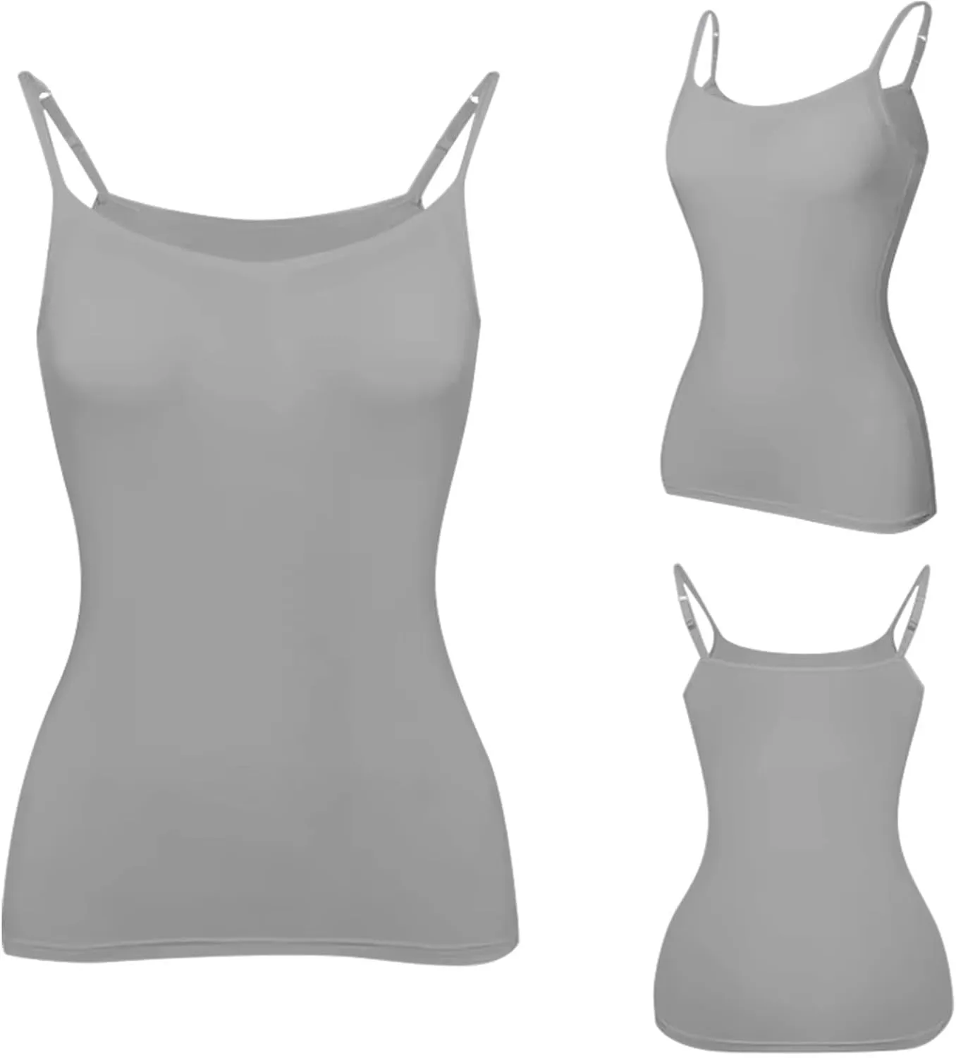 Womens Tank Tops with Built in Bras Adjustable Spaghetti Strap Cami Tops Workout Shelf Bra Tank Top Basic Undershirts