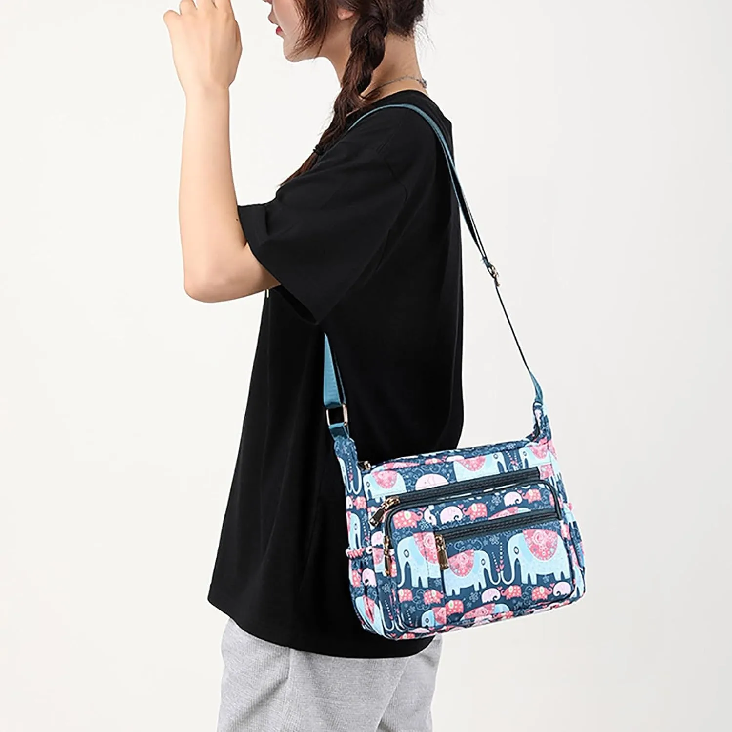 Women's Trendy Crossbody Bag Chest Bags Daypack Crossbody for Travel Sport Running Hiking Backpack Diaper Bag(E)