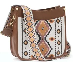Womens Trendy Shoulders Bags, Vegan Leather Canvas Crossbody Bags with Zipped Pockets