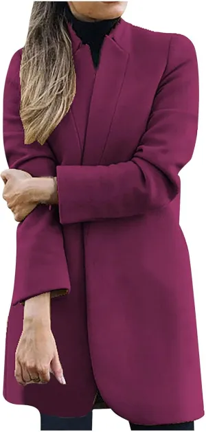 Womens Winter Jacket Oversized Comfy Trench Jackets Casual Long Sleeve Warm Cardigan Coat Lightweight Outdoor