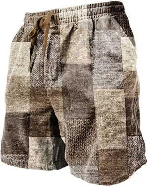 Workout Shorts for Men Drawstring Mid Casual Solid Waist Shorts Color Men's Casual Shorts White Shorts Men's Linen