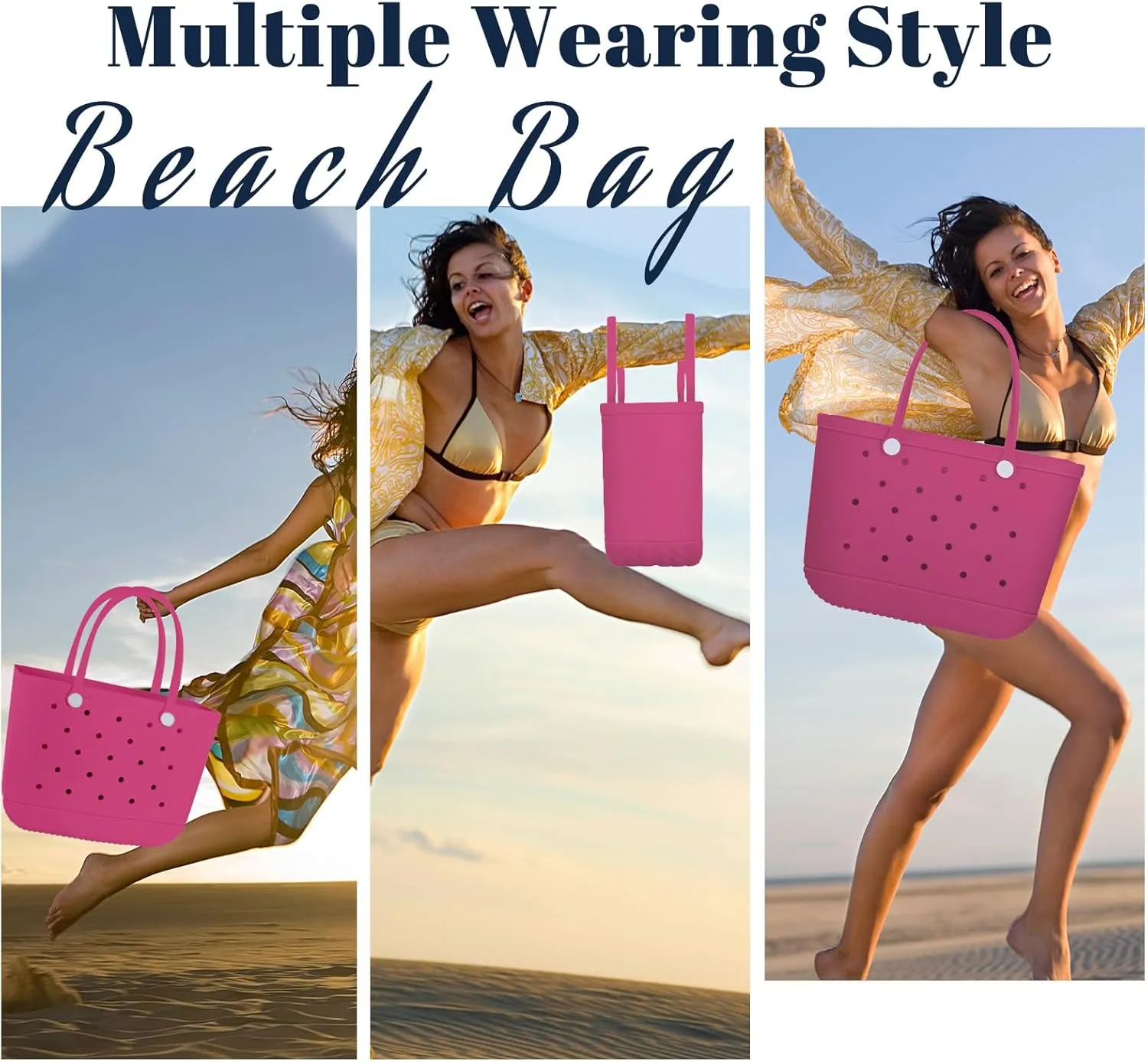 X-Large Rubber Tote Bag Waterproof Beach Washable Handbag Storage Bags Durable Modern Travel SportsTote Bag
