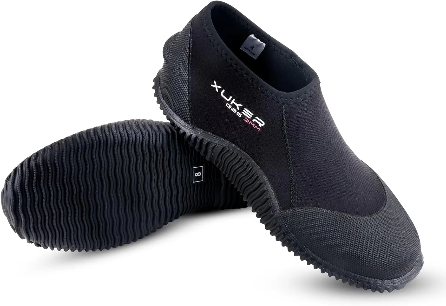 XUKER Neoprene Diving Boots Men Women 3mm Wetsuit Booties GBS Water Shoes with Anti-Slip Sole Sand Beach Shoes for Scuba Diving Snorkeling Rafting, Windsurfing