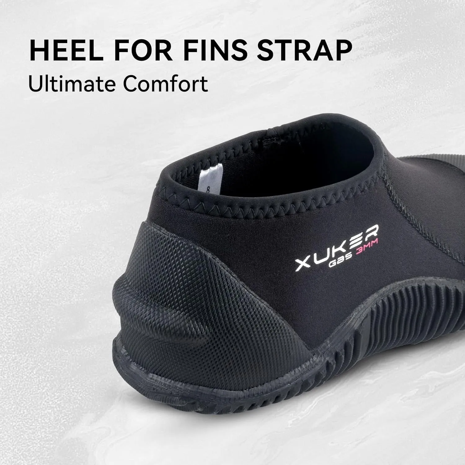 XUKER Neoprene Diving Boots Men Women 3mm Wetsuit Booties GBS Water Shoes with Anti-Slip Sole Sand Beach Shoes for Scuba Diving Snorkeling Rafting, Windsurfing