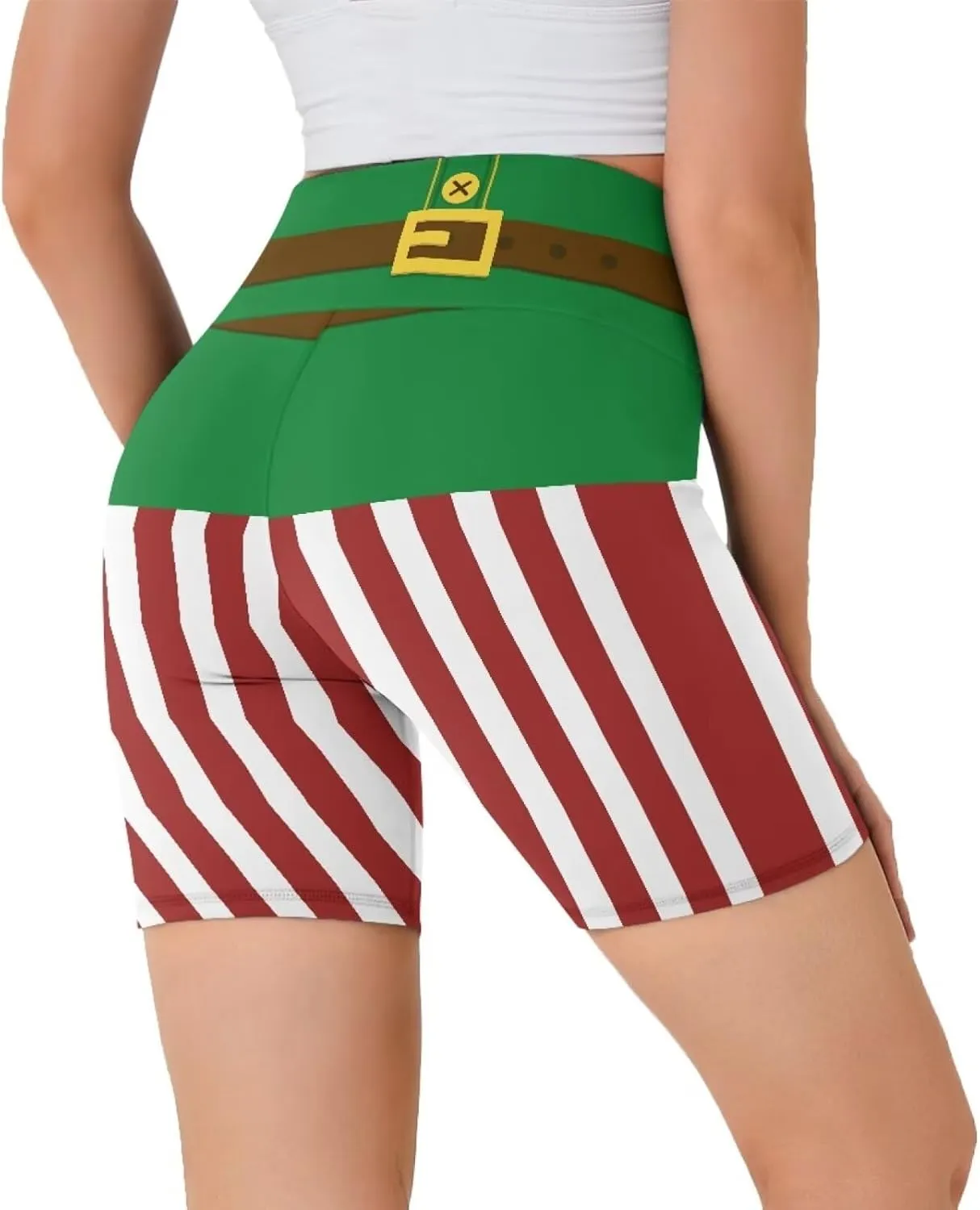 Yewattles Women's Athletic Shorts High Waisted Running Shorts Breathbale Sporty Short Gym Elastic Workout Shorts