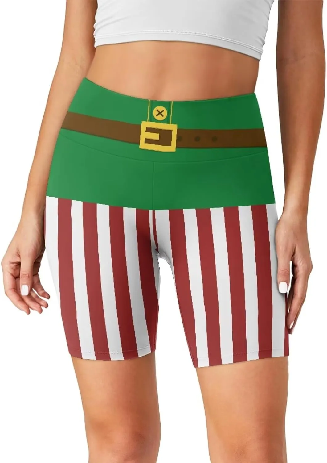Yewattles Women's Athletic Shorts High Waisted Running Shorts Breathbale Sporty Short Gym Elastic Workout Shorts