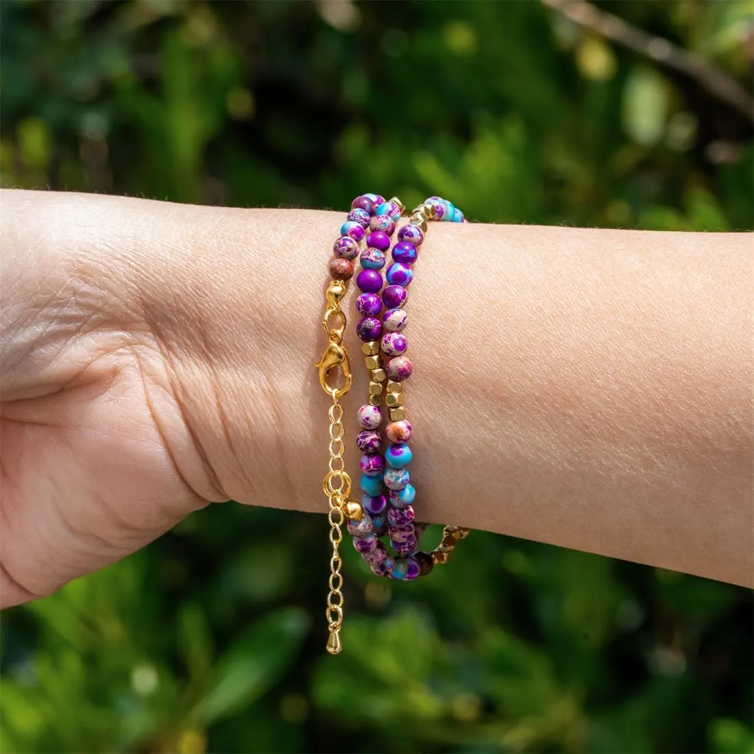 YGLINE Beaded Bracelet,Healing Crystal Handmade Jewelry, Dainty Women Jewelry, Gift her,Natural Stone Minimalist Bracelet