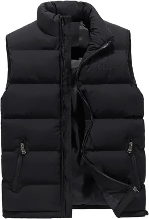 Ymosrh Men's Puffer Jackets Lightweight Down Vest Packable Puffy Outwear Vest with Zipper Coats, S-5XL