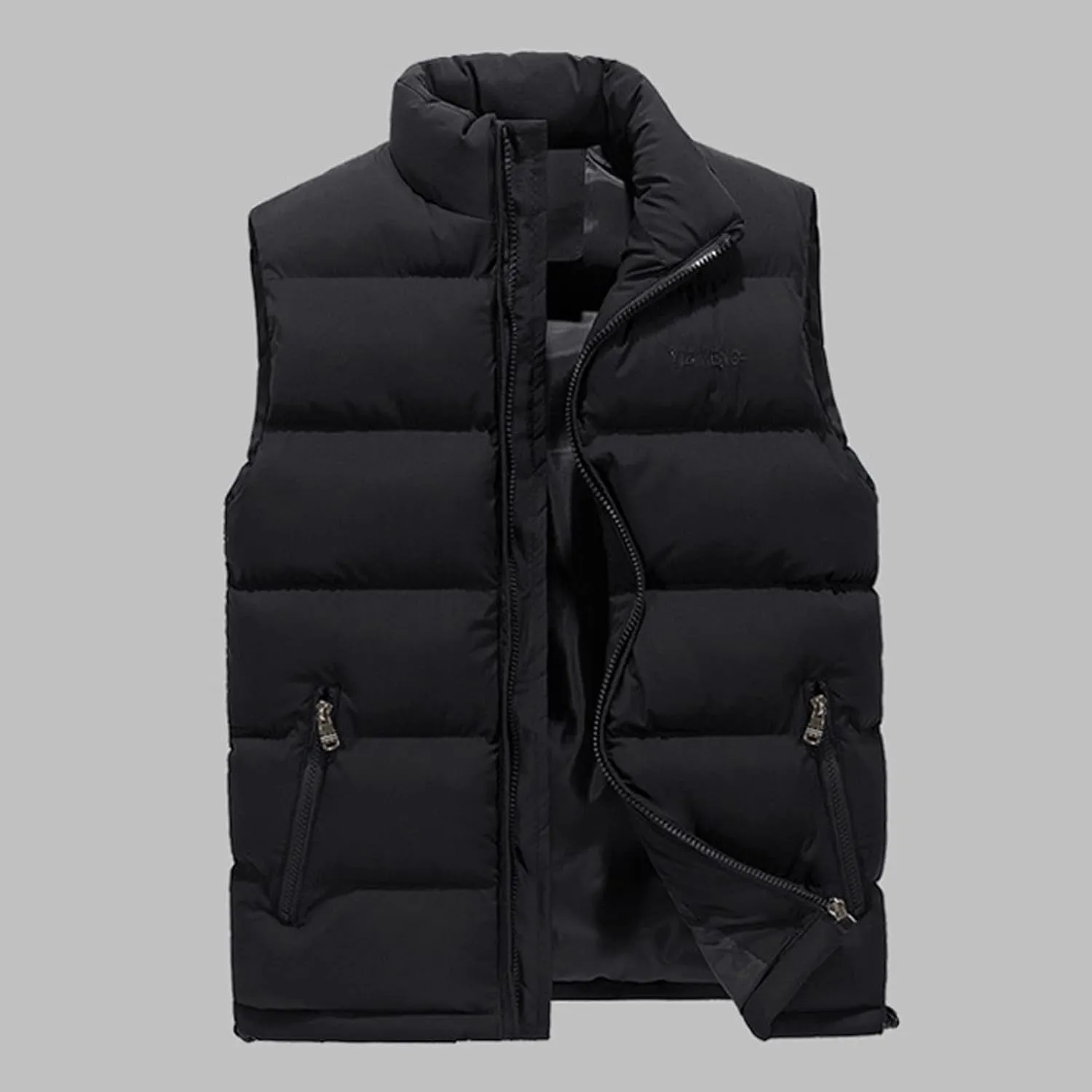 Ymosrh Men's Puffer Jackets Lightweight Down Vest Packable Puffy Outwear Vest with Zipper Coats, S-5XL