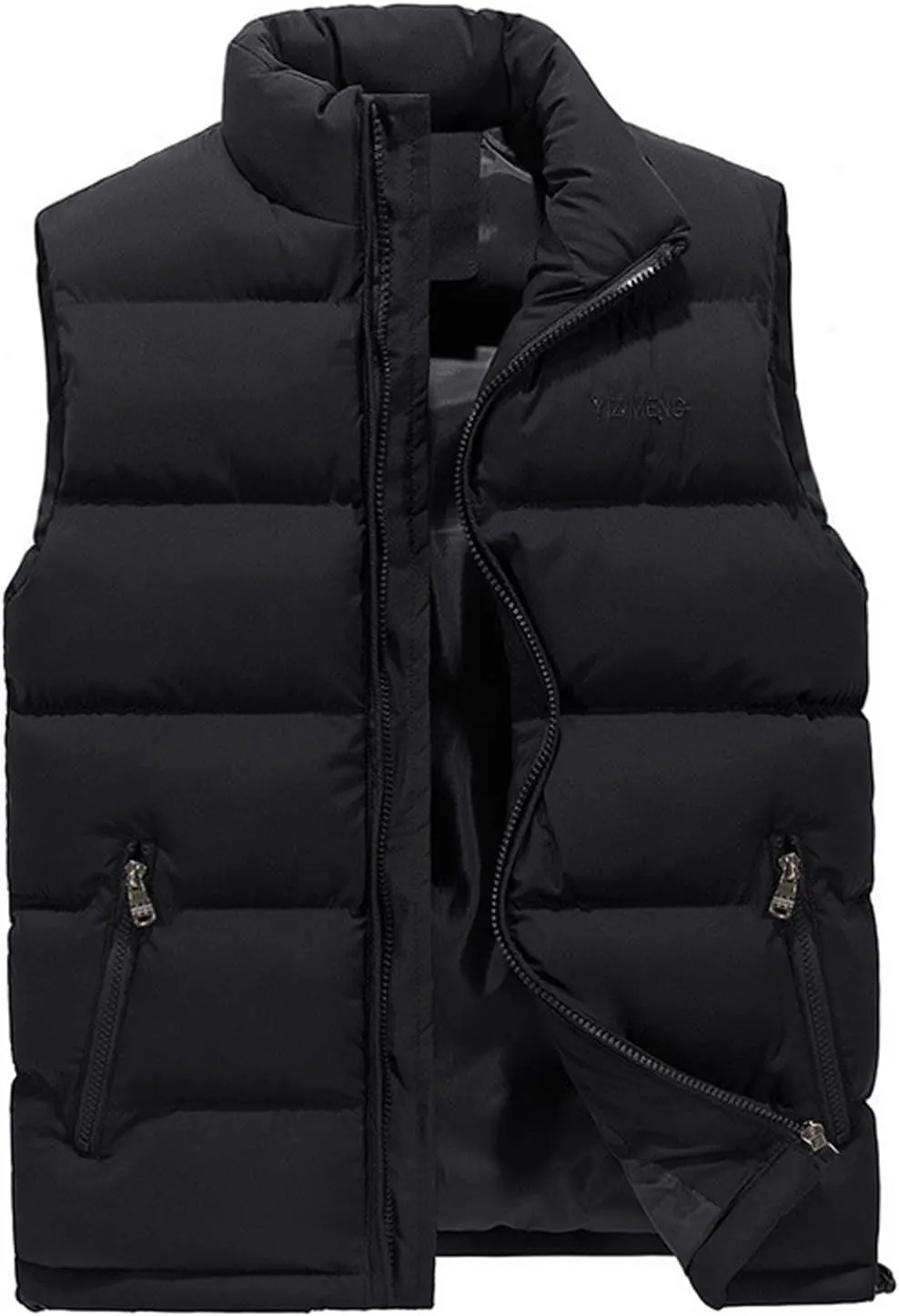 Ymosrh Men's Puffer Jackets Lightweight Down Vest Packable Puffy Outwear Vest with Zipper Coats, S-5XL