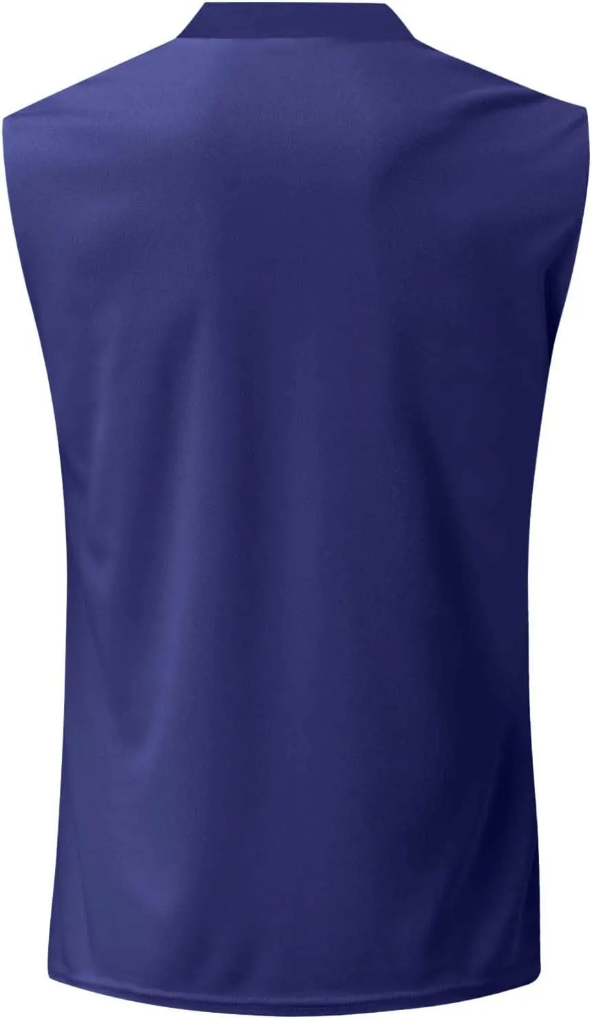 Ymosrh Men's Tank Top Undershirt Quarter Zipper Sleeveless Polo Shirts Casual Slim Fit Tank Shirt for Men, S-3XL