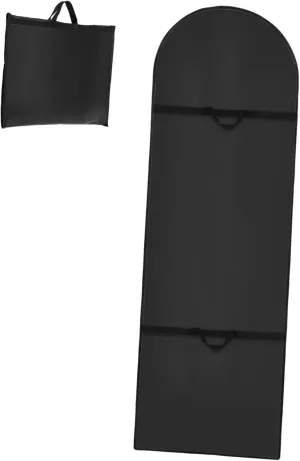 Zerodeko Foldable Garment Travel Bag Sturdy Peva Dress Bag for Suits Gowns Formal Attire Reusable Easy to Clean Convenient Closet Luggage Storage
